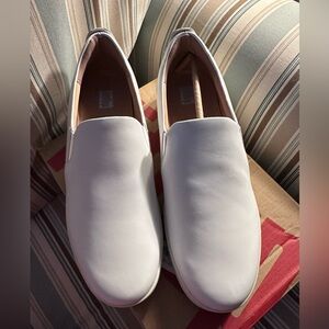 Fitflop Slip on Rally White Leather Women's Sneakers